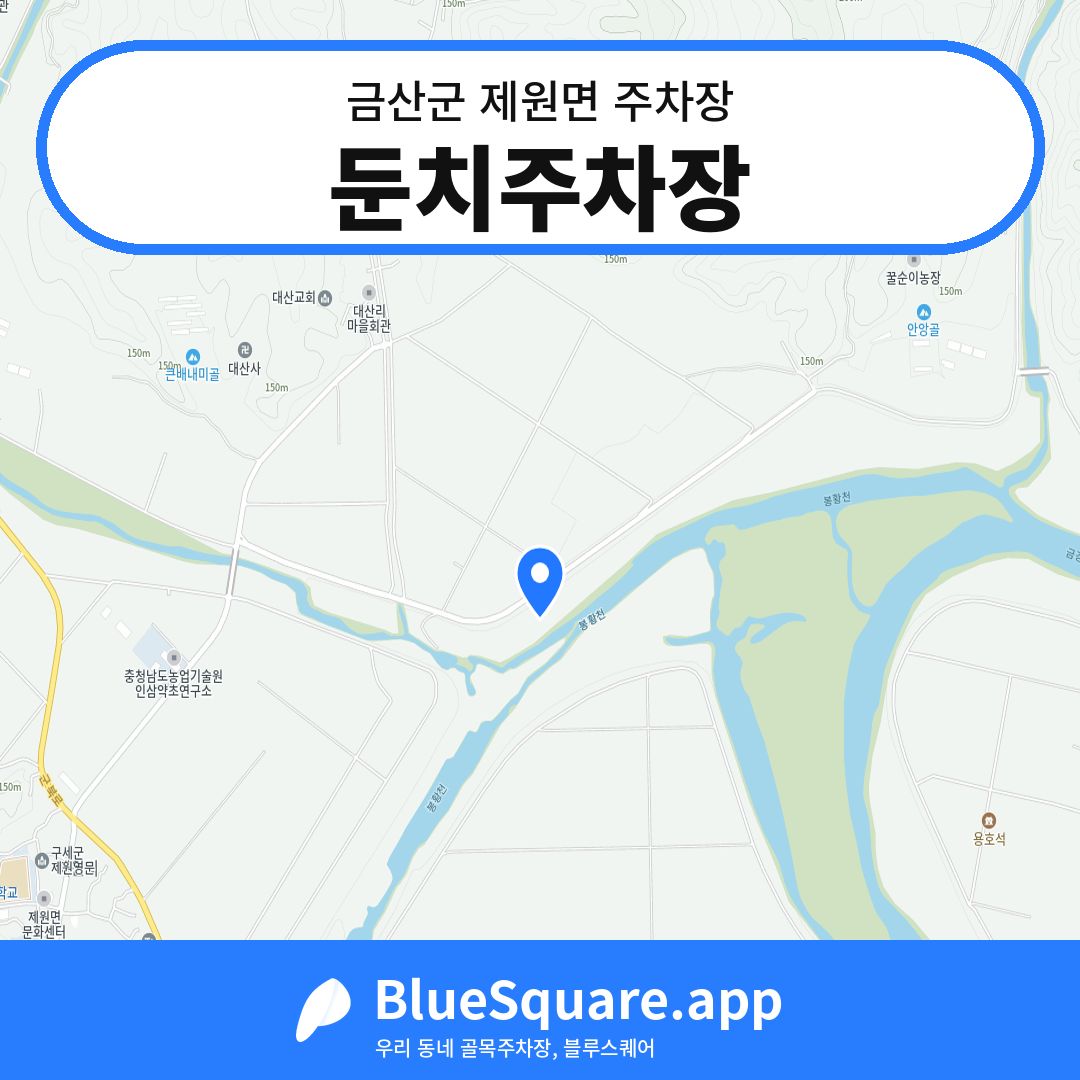 둔치주차장 위치 지도 — 충남 금산군 제원면 | 블루스퀘어 주차