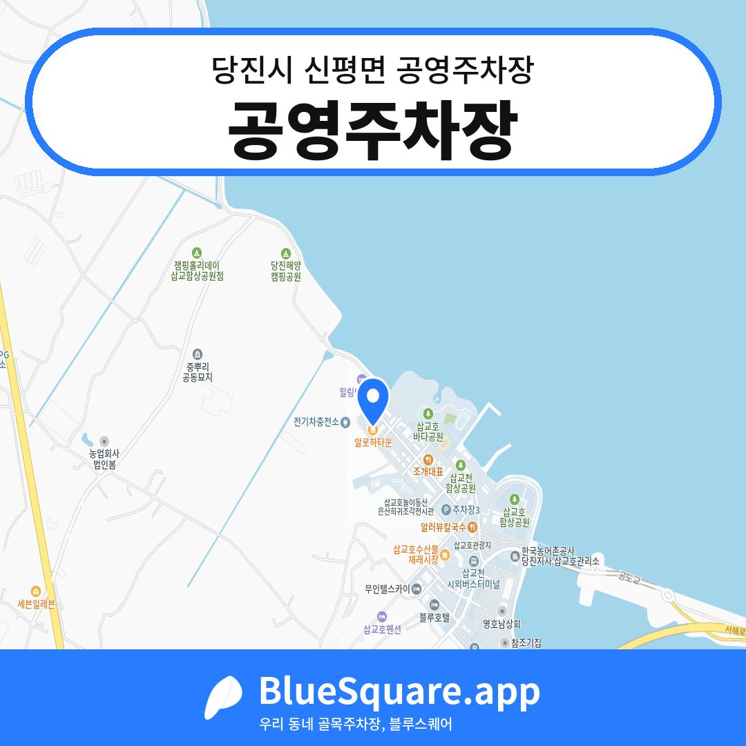 공영주차장 위치 지도 — 충남 당진시 신평면 | 블루스퀘어 주차