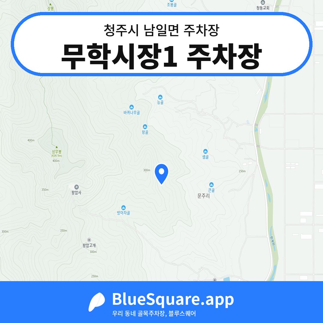 무학시장1 주차장 위치 지도 — 충북 청주시 남일면 | 블루스퀘어 주차