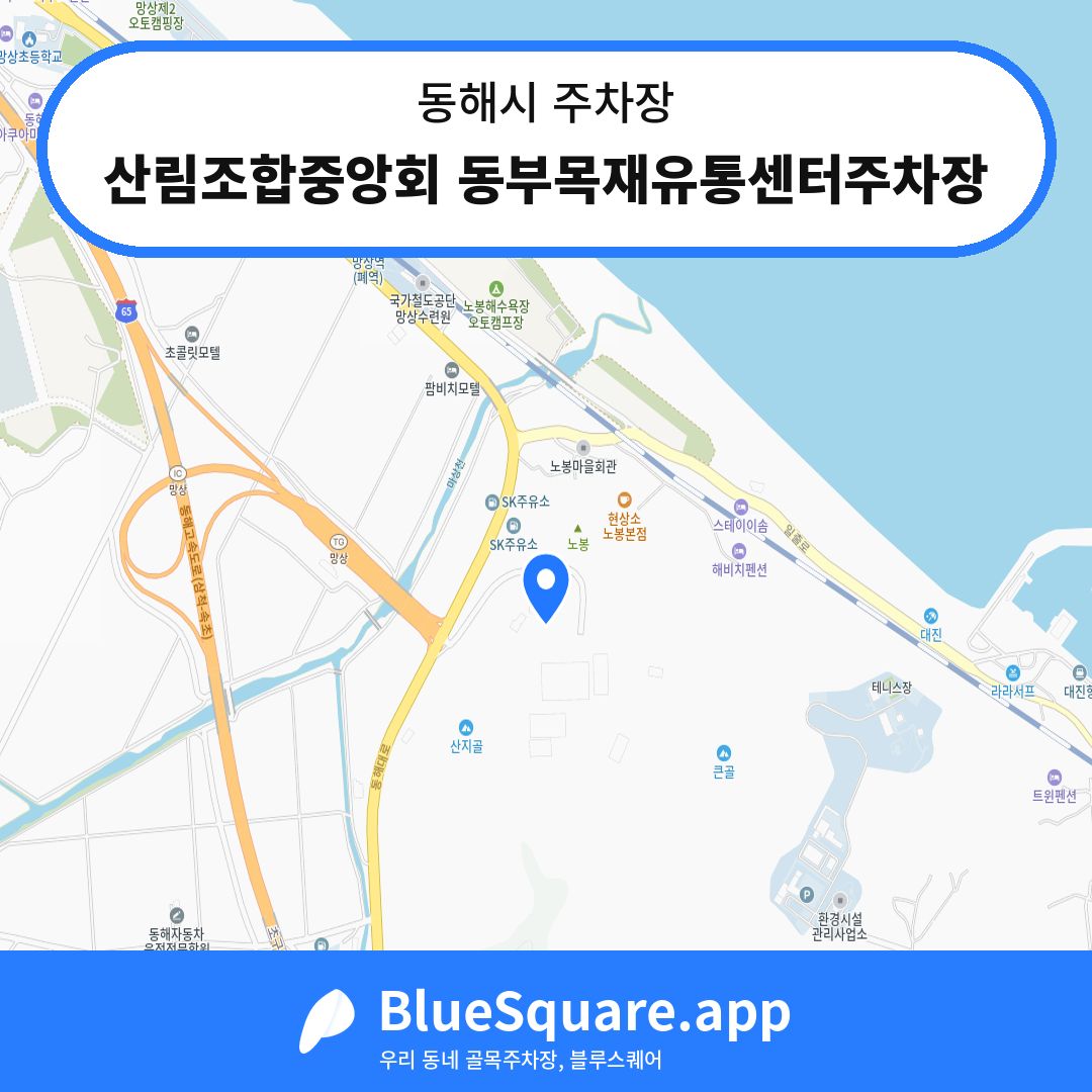 산림조합중앙회 동부목재유통센터주차장 위치 지도 — 강원 동해시 | 블루스퀘어 주차