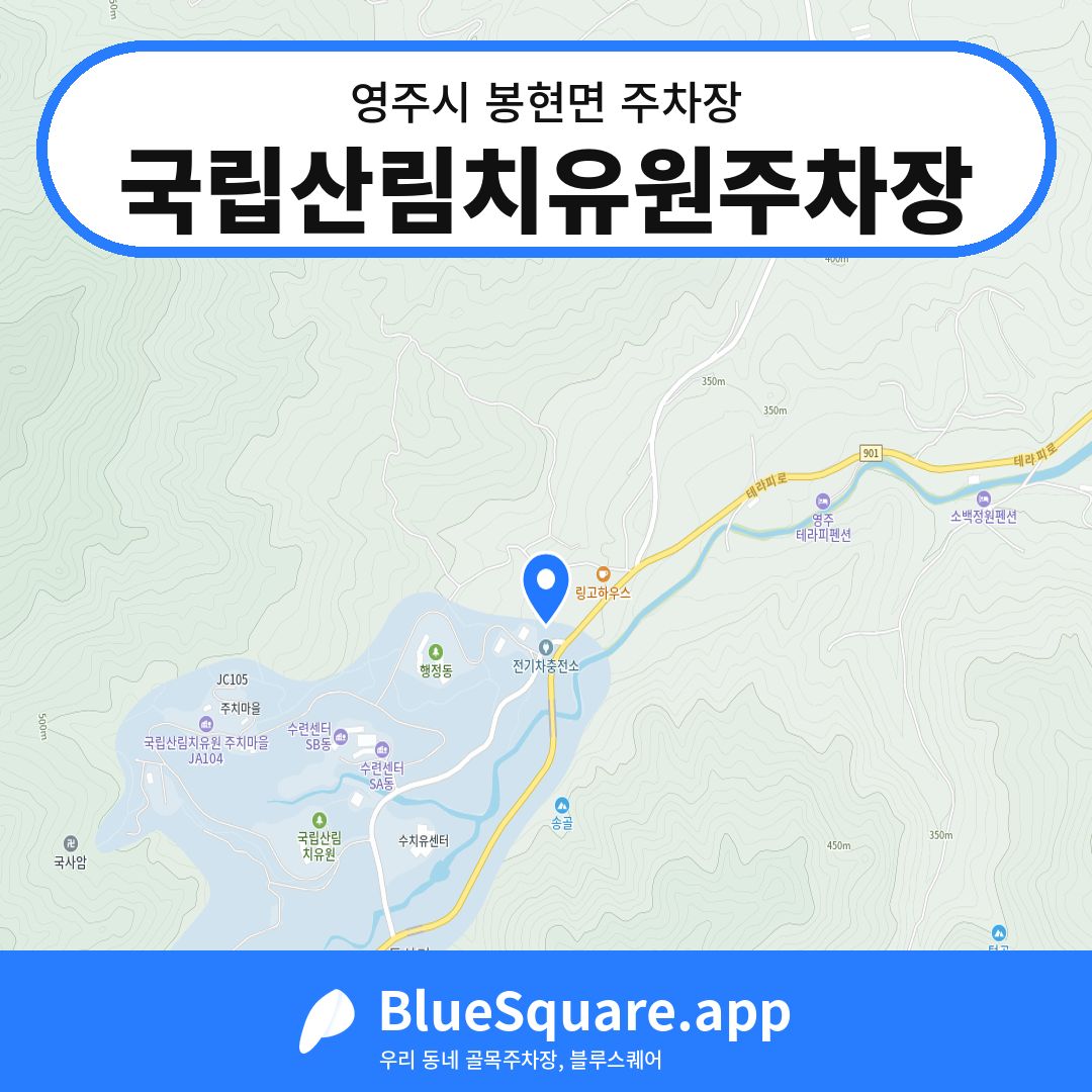 국립산림치유원주차장 위치 지도 — 경북 영주시 봉현면 | 블루스퀘어 주차