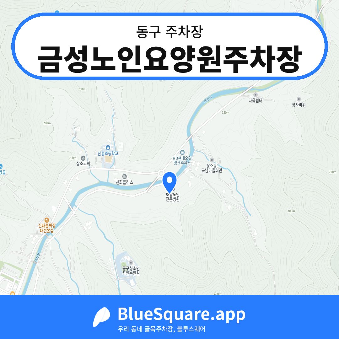 금성노인요양원주차장 위치 지도 — 대전 동구 | 블루스퀘어 주차