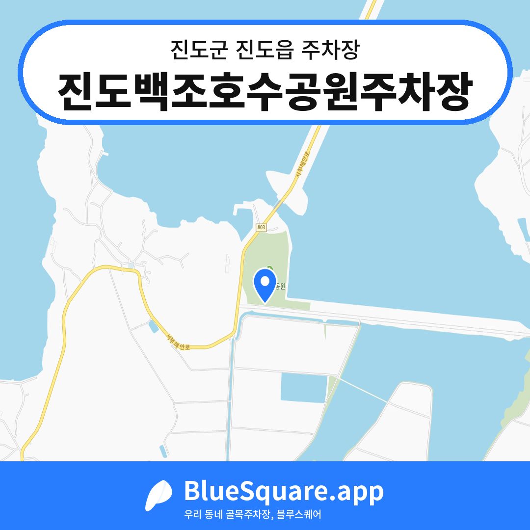진도백조호수공원주차장 위치 지도 — 전남 진도군 진도읍 | 블루스퀘어 주차