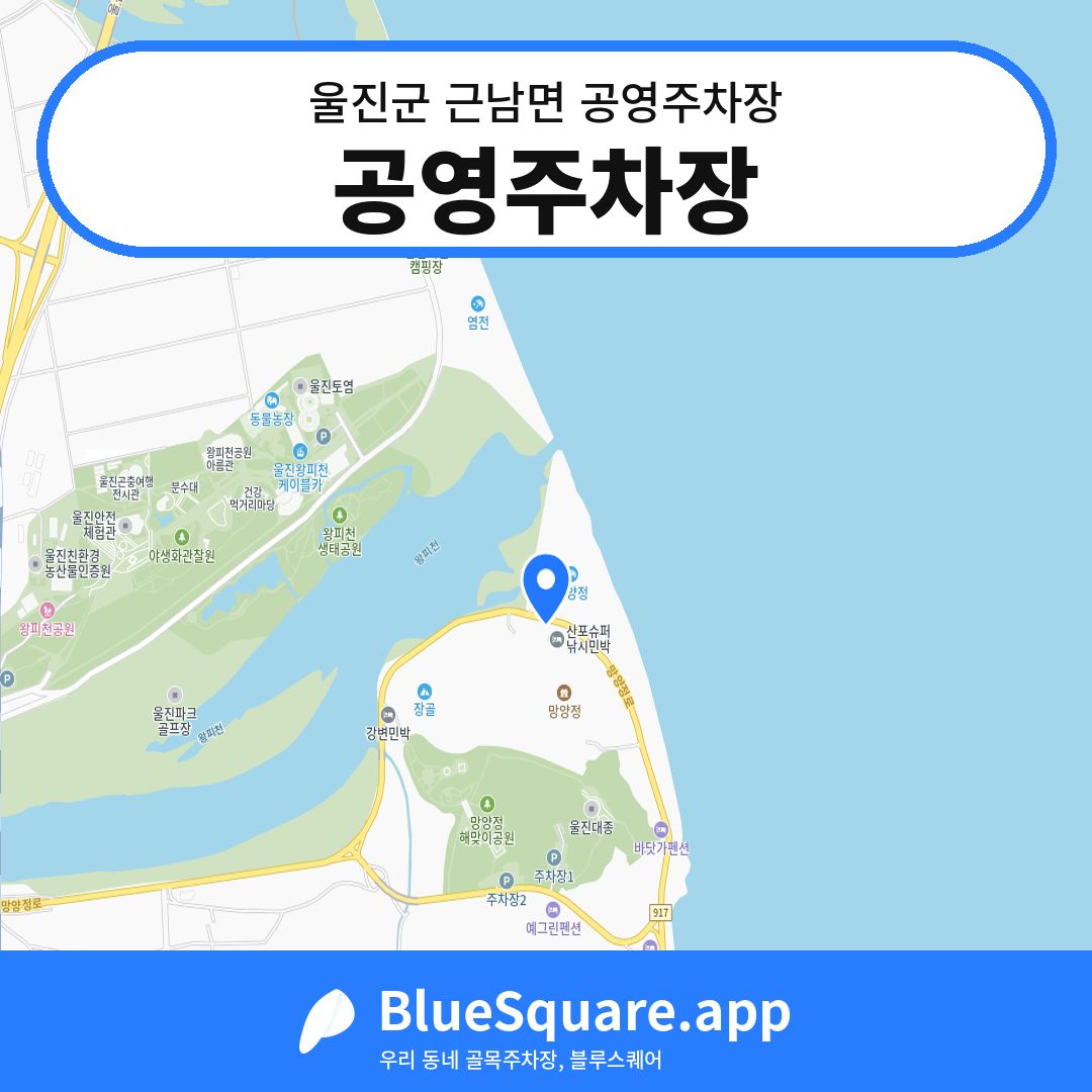공영주차장 위치 지도 — 경북 울진군 근남면 | 블루스퀘어 주차