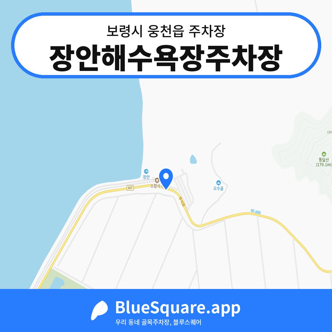장안해수욕장주차장 위치 지도 — 충남 보령시 웅천읍 | 블루스퀘어 주차