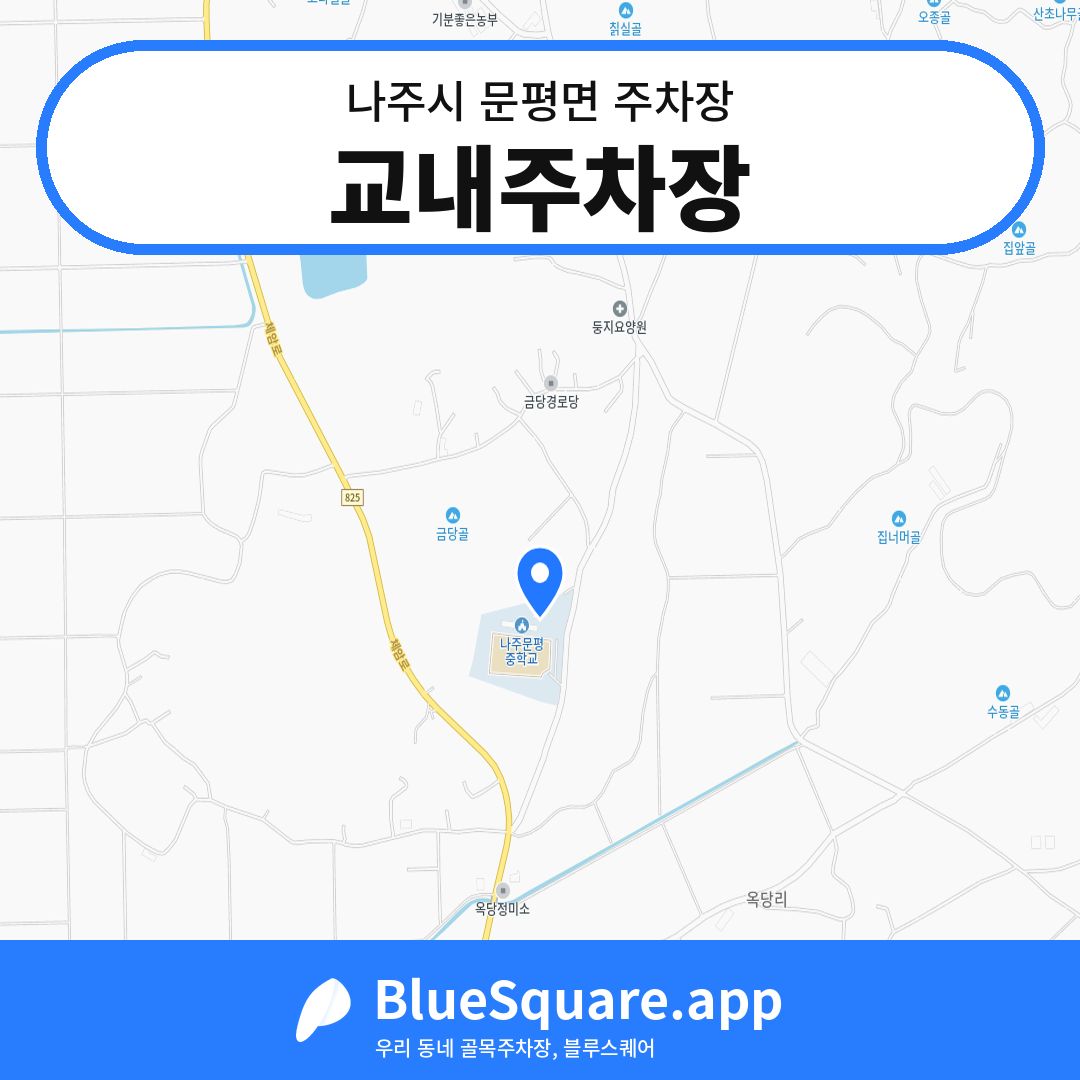 교내주차장 위치 지도 — 전남 나주시 문평면 | 블루스퀘어 주차