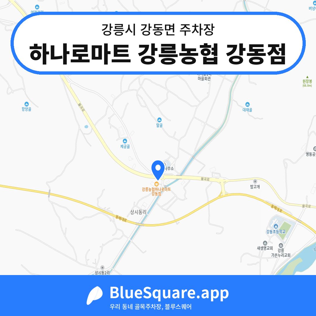 하나로마트 강릉농협 강동점 위치 지도 — 강원 강릉시 강동면 | 블루스퀘어 주차