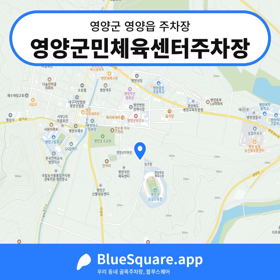 영양군민체육센터주차장 위치 지도 — 경북 영양군 영양읍 | 블루스퀘어 주차