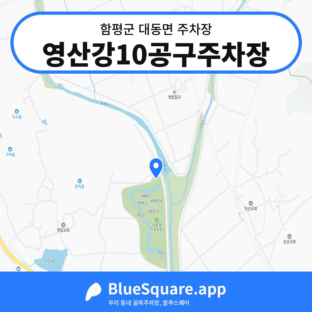 영산강10공구주차장 위치 지도 — 전남 함평군 대동면 | 블루스퀘어 주차