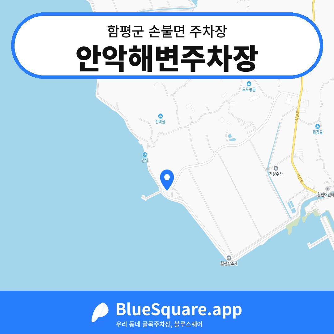 안악해변주차장 위치 지도 — 전남 함평군 손불면 | 블루스퀘어 주차