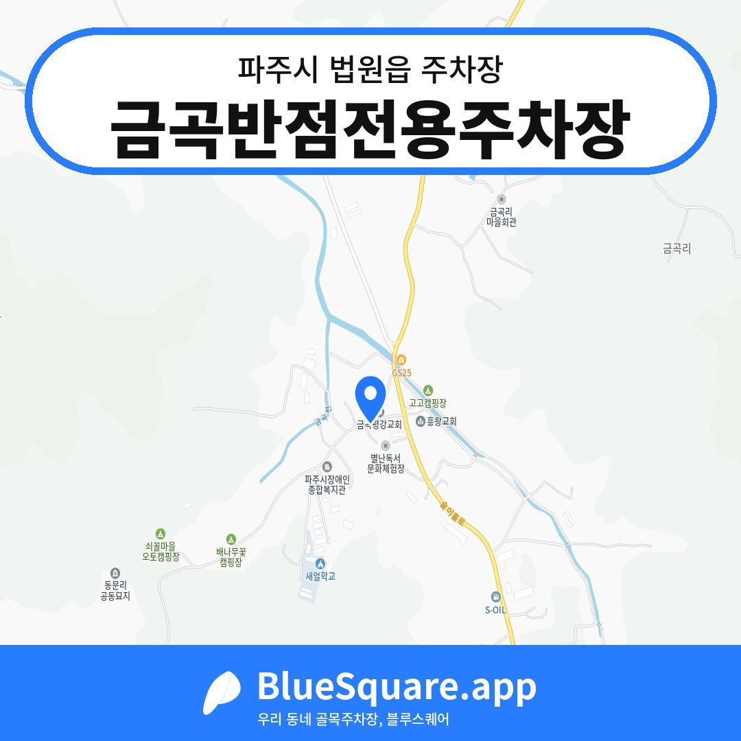 금곡반점전용주차장 위치 지도 — 경기 파주시 법원읍 | 블루스퀘어 주차