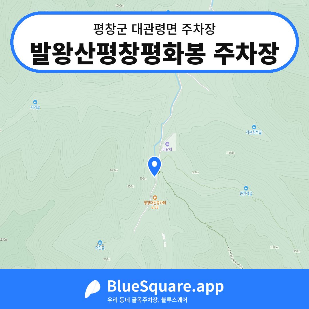 발왕산평창평화봉 주차장 위치 지도 — 강원 평창군 대관령면 | 블루스퀘어 주차
