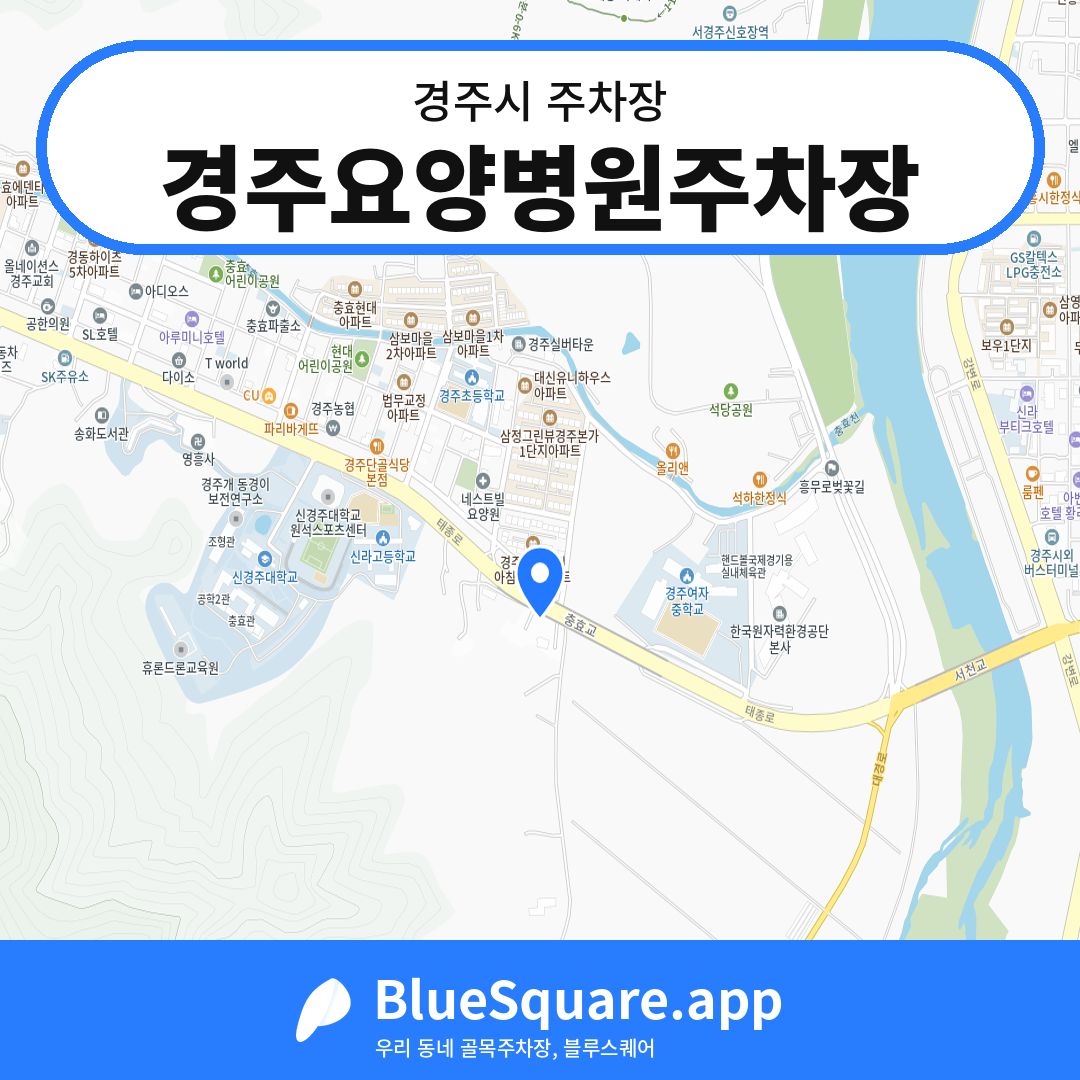 경주요양병원주차장 위치 지도 — 경북 경주시 | 블루스퀘어 주차
