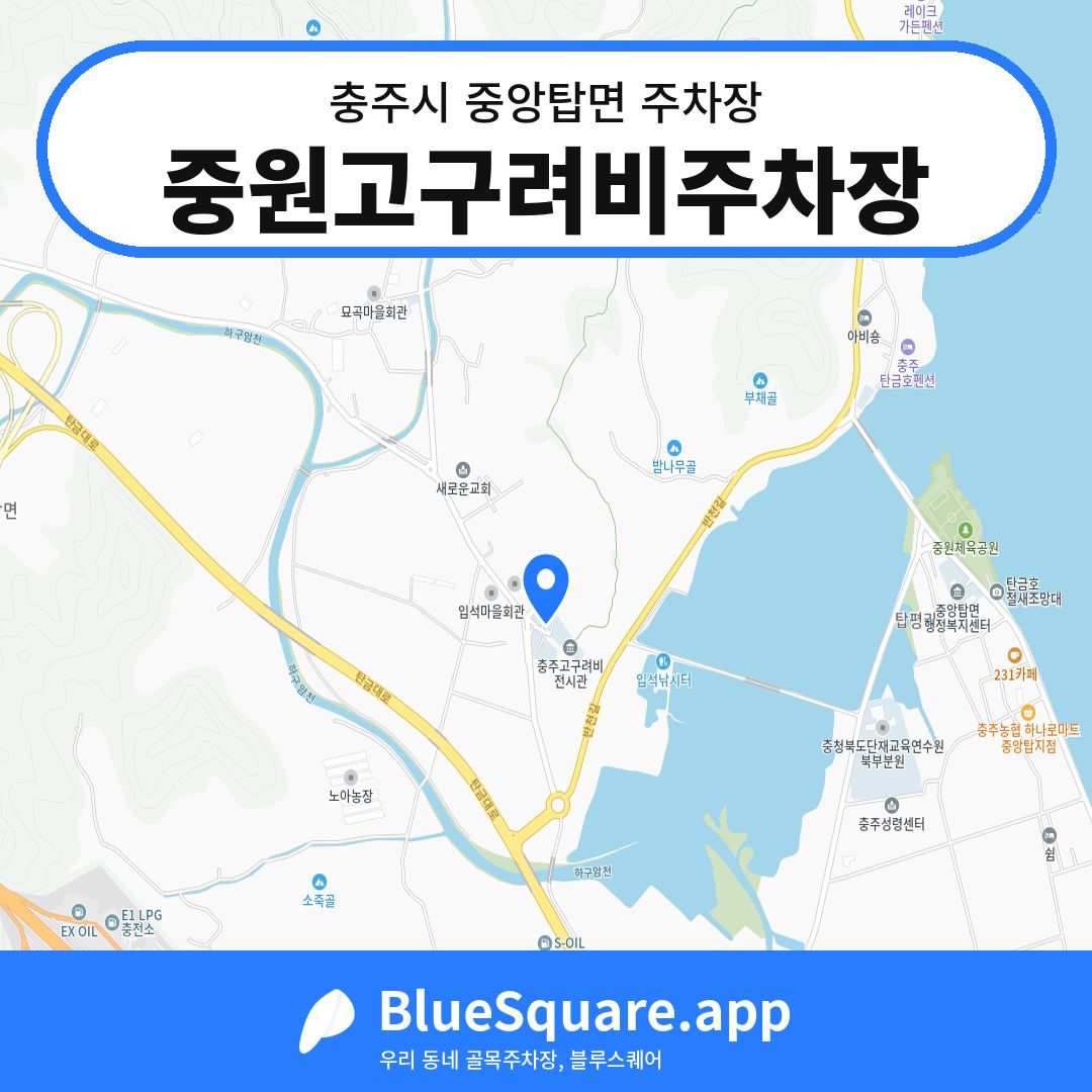 중원고구려비주차장 위치 지도 — 충북 충주시 중앙탑면 | 블루스퀘어 주차