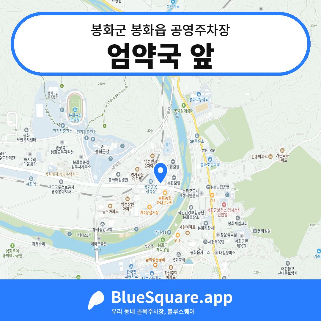 엄약국 앞 위치 지도 — 경북 봉화군 봉화읍 | 블루스퀘어 주차