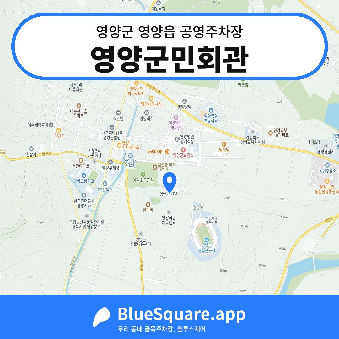 영양군민회관 위치 지도 — 경북 영양군 영양읍 | 블루스퀘어 주차