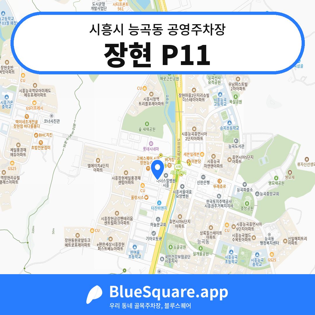장현 P11 위치 지도 — 경기 시흥시 능곡동 | 블루스퀘어 주차